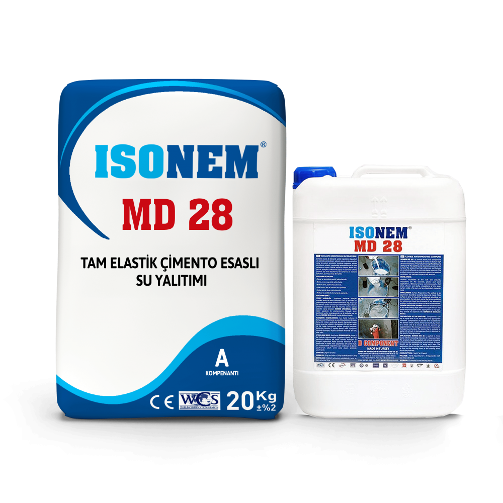 İsonem MD 28 Tam Elastik Çimento Esaslı Su Yalıtımı Seti