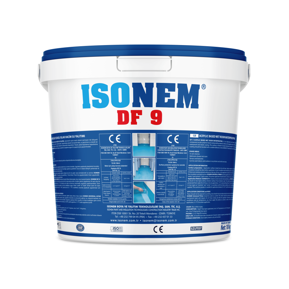 İsonem DF 9 Akrilik Esaslı Islak Hacim Su Yalıtımı