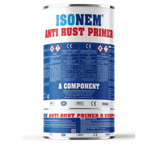 İsonem Anti Rust Primer Çelik Yüzeyler için Antikorozif Astar