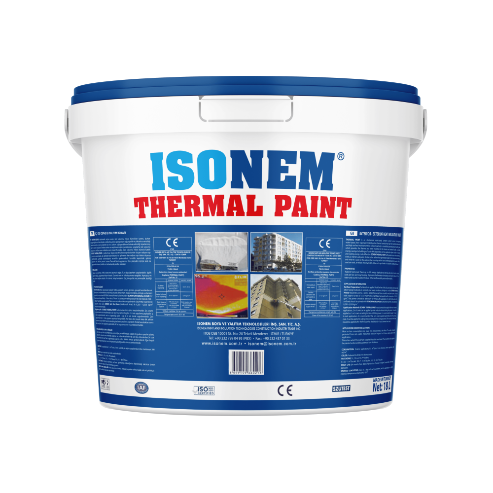 İsonem Thermal Paint İç - Dış Cephe ve Çatı Isı Yalıtım Boyası