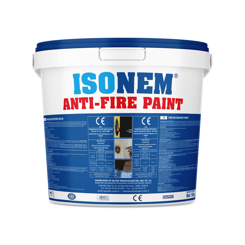 İsonem Anti Fire Paint Yangın Geciktirici Son Kat Boya